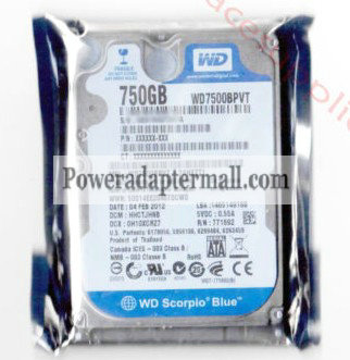 WD WD7500BPVT Hard Drive 2.5" SATA 750GB 5400RPM for laptop